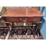 A George II style mahogany side table, width 71cm, depth 40cm, height 71cm