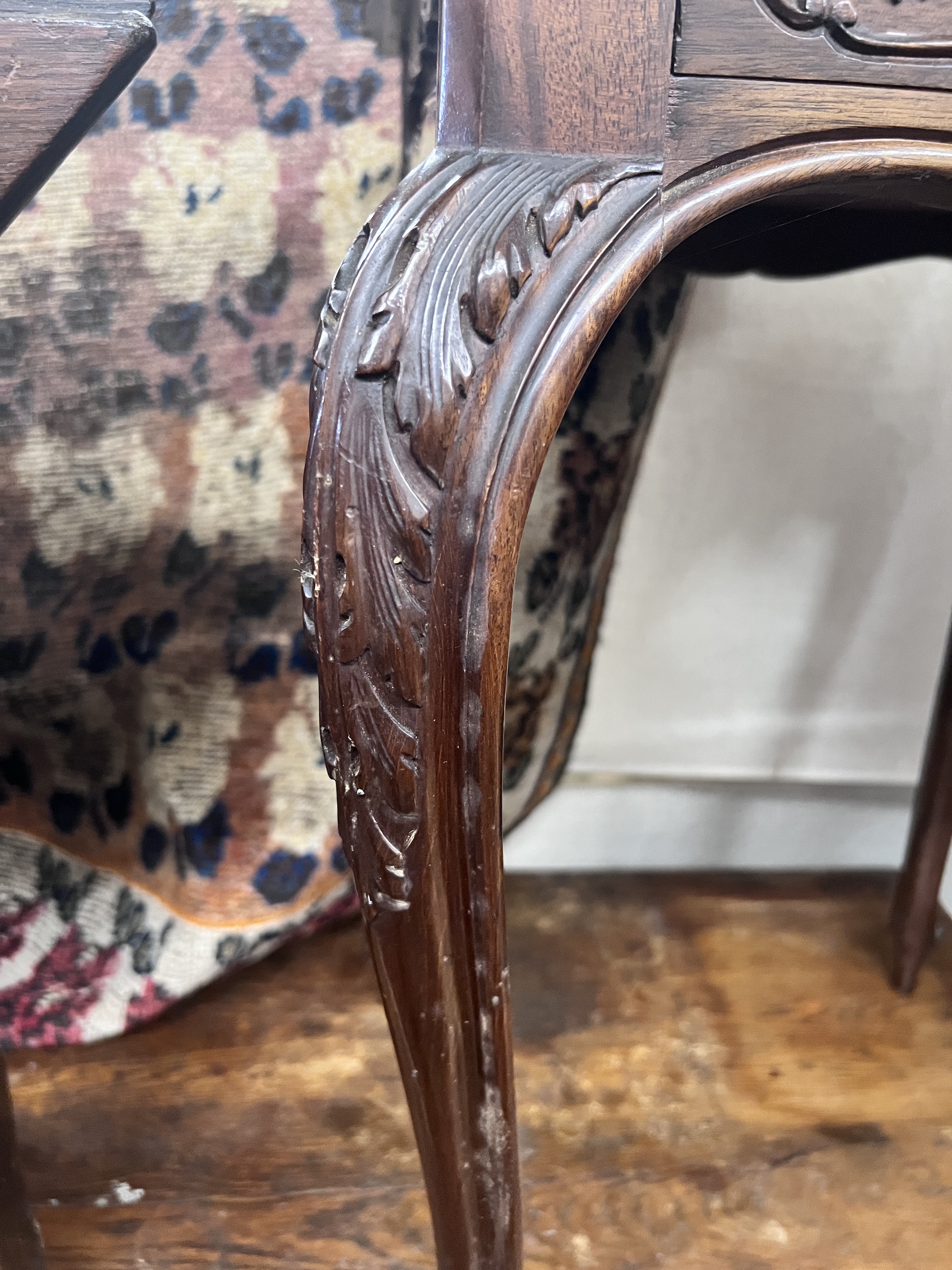 A late Victorian mahogany envelope card table, width 51cm, depth 51cm, height 75cm - Image 2 of 5