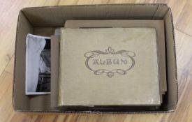 Four early 20th century photo albums and various loose photos