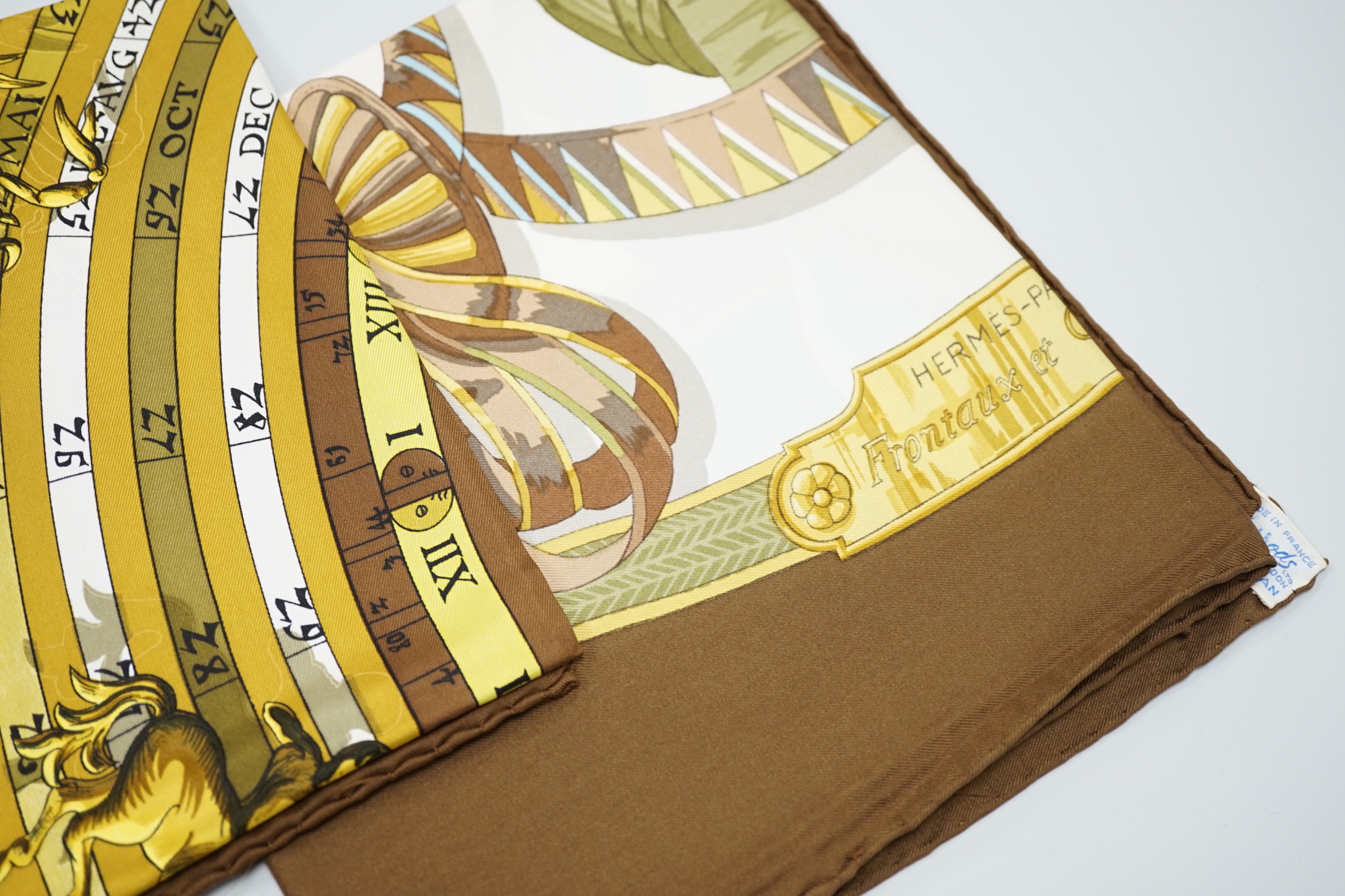 Four vintage Hermes silk scarves including two retailed by Harrods comprising Selles A Housse, - Image 4 of 4