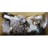 A large quantity of assorted collectables including silver, costume jewellery, watch movements etc.