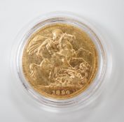 A Victorian 1890 Jubilee head gold sovereign.
