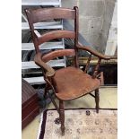 A Victorian elm and beech Windsor armchair, width 65cm, depth 50cm, height 111cm