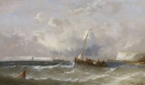 Thomas Bush Hardy (1842-97), oil on canvas, Coastal scene, signed and dated 89, 29.5 x 49.5cm