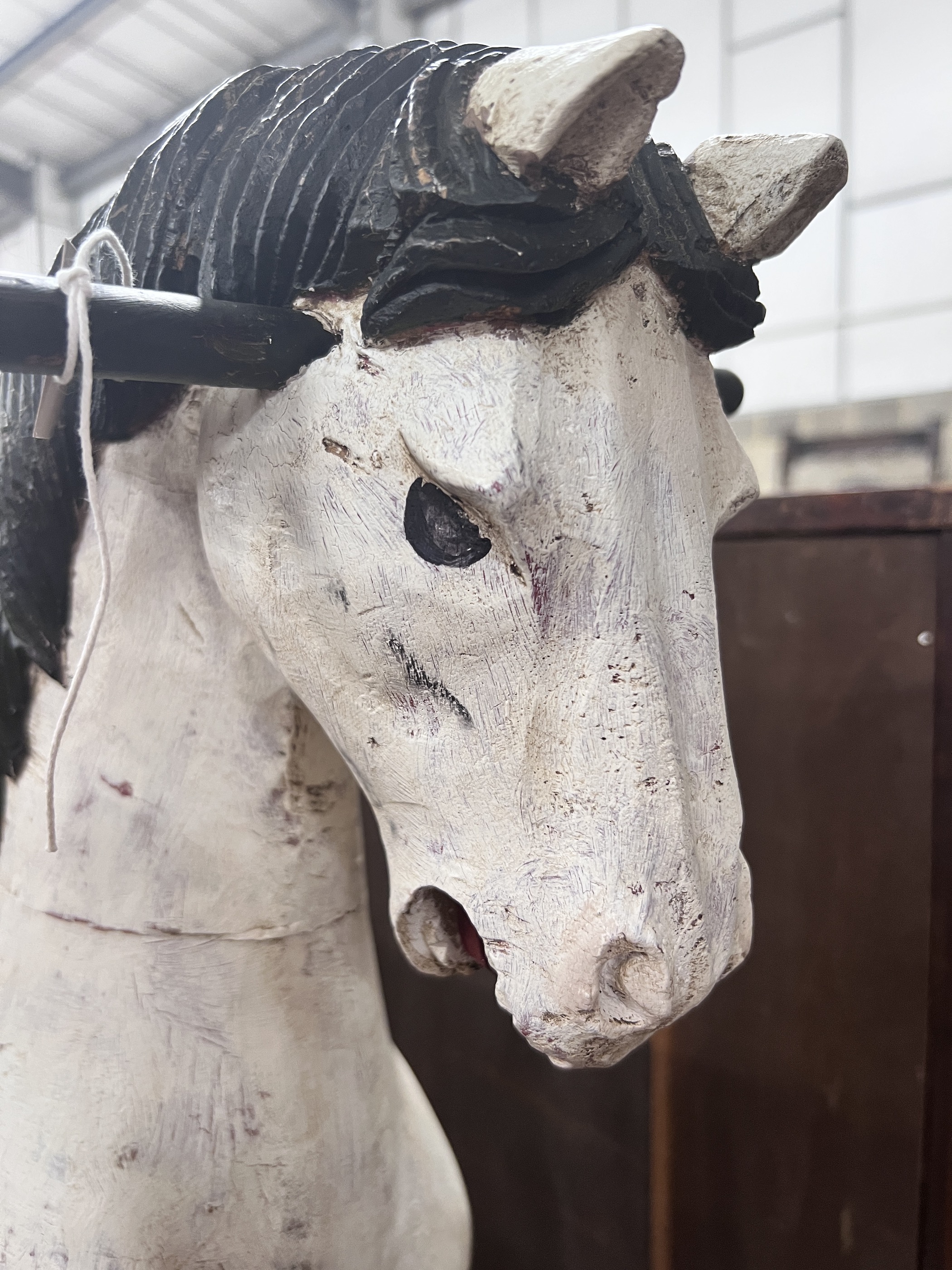 A Victorian style painted hardwood rocking horse, height 80cm - Image 3 of 4