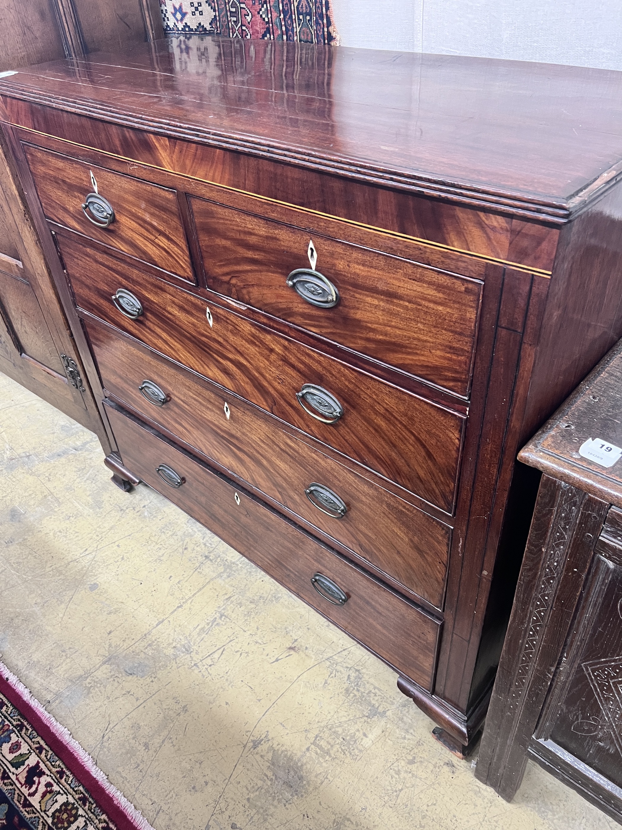 A George IV mahogany chest, width 120cm, depth 51cm, height 112cm - Image 2 of 7