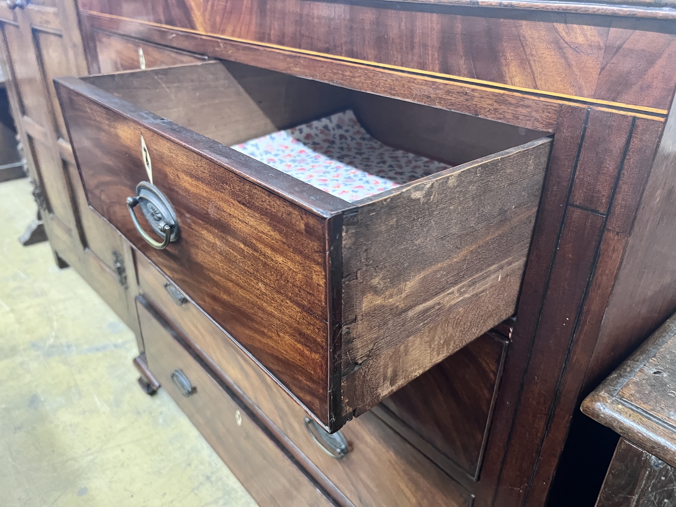 A George IV mahogany chest, width 120cm, depth 51cm, height 112cm - Image 7 of 7