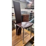 A contemporary Frag Cipro leather single chair, height 104cm
