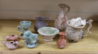 A group of pottery ‘antiquities’, to include Roman, early Christian, Byzantine and Syrian, the