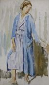 Lady Edna Clarke-Hall (1879-1979), watercolour, Standing figure, 46 x 28.5cm
