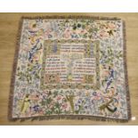 A Belgian ‘’Medieval fable’’ woven blanket 137x132cm