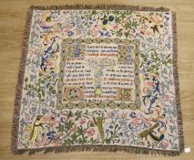 A Belgian ‘’Medieval fable’’ woven blanket 137x132cm