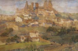 Albert Moulton Foweraker (1873-1942), watercolour, Before sunrise, Antequera, Spain, signed, 35 x