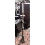 An Italian style cast metal standard lamp, height 165cm