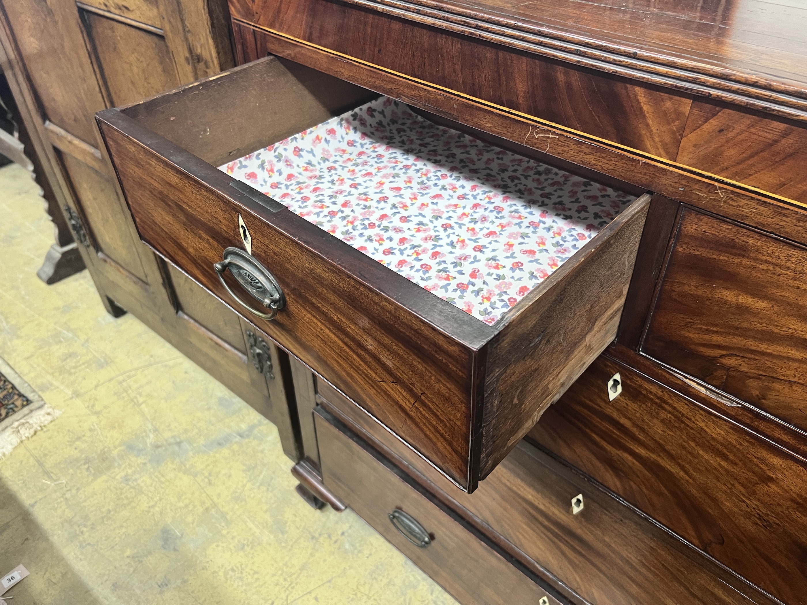 A George IV mahogany chest, width 120cm, depth 51cm, height 112cm - Image 5 of 7