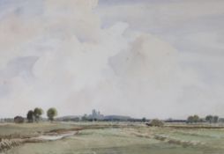 Percy Lancaster (1878-1951), watercolour, near Lincoln, signed, 34 x 49 cm
