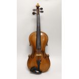 A German violin, late 19th/early 20th century, back 35cm, in case