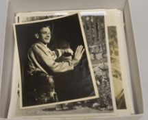 A collection of black and white photographs of film actors by Gaston Longett, Warner Bros., etc.,