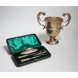 A George V silver two handled presentation cup, William Neale & Sons, Birmingham, 1920, 19.2cm, 9.