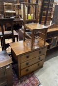 An Arts & Crafts oak three drawer chest, width 84cm, depth 45cm, height 78cm