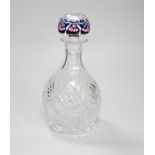 A Whitefriars royal commemorative lead crystal decanter with stopper, 1977, 25cm