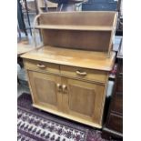 A Priory elm small cabinet, width 91cm, depth 44cm, height 102cm