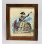 An early 19th century hand coloured tinsel print of Admiral Lord Nelson, published J Fairburn,