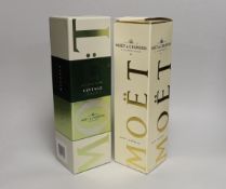 Two bottles of Moet & Chandon, boxed