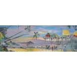 George Richard Deakins (1911-1982), oil on board, Caribbean beach scene, signed and dated '69, 30