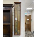 A Victorian mahogany Admiral Fitzroy barometer, height 93cm