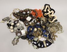 A quantity of assorted modern mainly Jaeger costume jewellery.