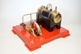 A boxed live steam Mamod SE3 stationary steam plant with instructions and accessories