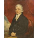 Late 18th century/Early 19th century English School, oil on canvas, Portrait of a seated gentleman