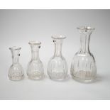 Four Victorian Richardsons Patent glass measures, tallest 17cm