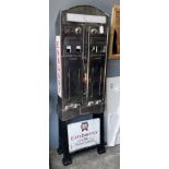 A vintage chrome Embassy cigarette vending machine, width 58cm, height 183cm