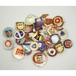 A collection of mixed badges