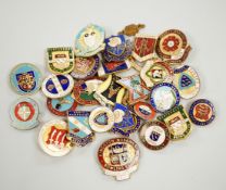 A collection of mixed badges