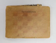 An autograph album of 1920's-30's singers and film stars including signed photos, etc. signatures