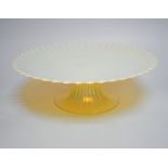 A Facon de Venise opalescent glass tazza, 31cm diameter