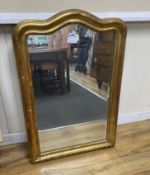 A 19th century French giltwood and composition wall mirror, width 61cm, height 93cm
