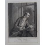 After Francis Cotes (1726–1770), mezzotint, Portrait of Paul Sandby, publ. 1763, 41 x 29cm