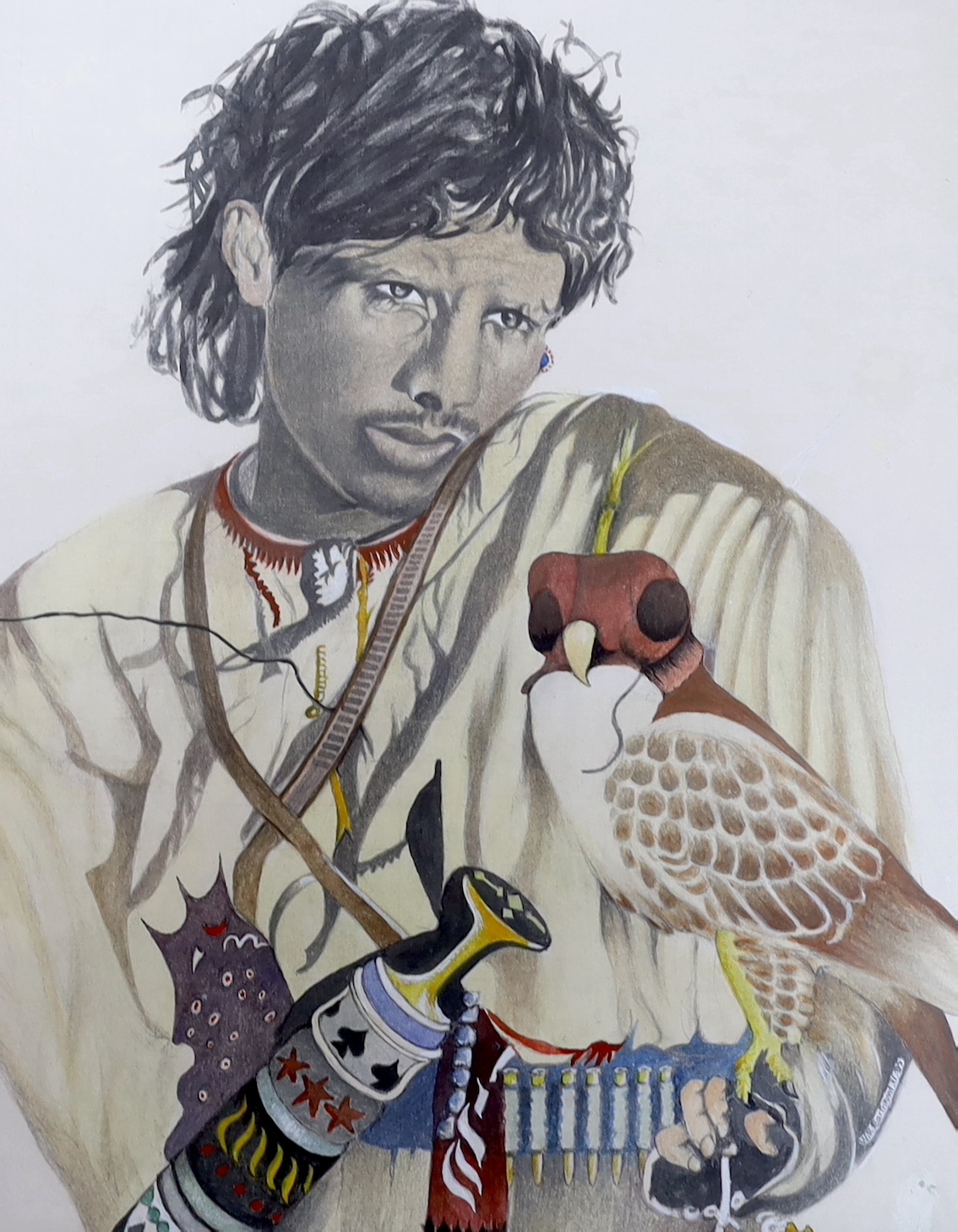 W.R. Earthrowl (Modern British), two watercolours, Middle Eastern huntsmen, largest 32 x 27cm - Image 2 of 3
