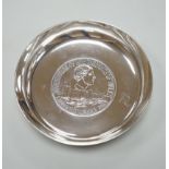 A Queen Elizabeth II silver 'Investiture of HRH The Prince of Wales, 1969' commemorative small dish,