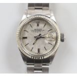 A lady's early 1970's stainless steel Rolex Oyster Perpetual wrist watch, model no. 6917, serial no.