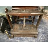 An 18th century oak press, width 67cm, depth 40cm, height 72cm