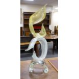 A specially commissioned studio glass sculpture made by Murano, dated 2016, 78cm high