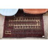 A Bokhara ivory ground prayer rug, 150 x 106cm