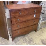 A Regency mahogany five drawer chest, width 97cm, depth 46cm, height 100cm