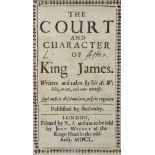 ° ° [Weldon, Sir Anthony] The Court and Character of King James ... portrait frontis., title