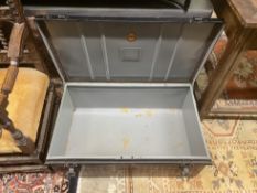 A UANDI vintage airtight steel uniform case, width 85cm, depth 52cm, height 28cm